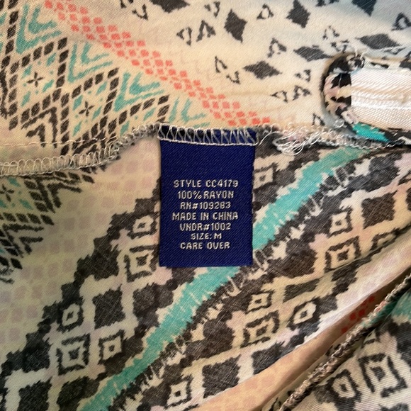 Ocean Drive clothing co. Size M faux wrap dress. - Picture 5 of 5